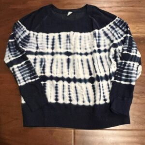 Old Navy Navy & white tie-dye sweatshirt size medium